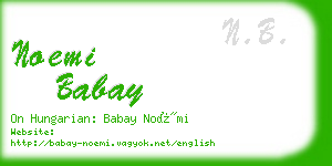 noemi babay business card